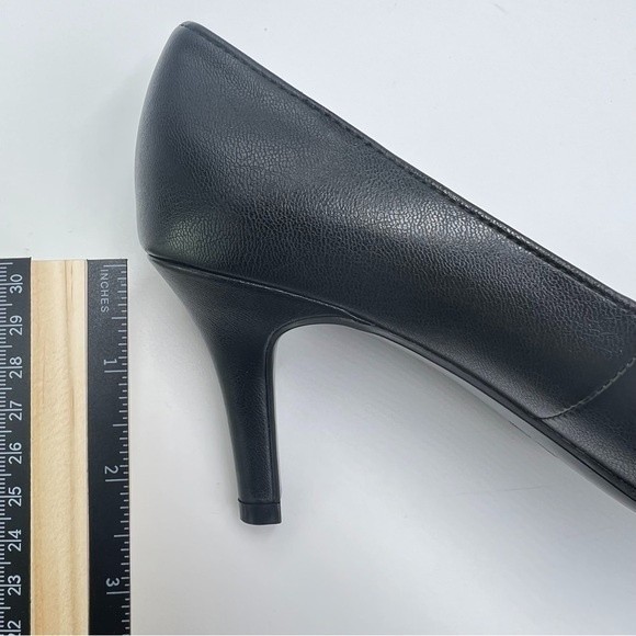7N 7 N NARROW LifeStride Womens Sevyn Black Faux Leather Point Toe Pumps Heels - Picture 14 of 15